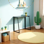 Scrivania pieghevole FurnitureR per ufficio domestico, tavolo pieghevole da 80 cm, scrivania salvaspazio per computer e studio, postazione di lavoro compatta per piccoli spazi, nero