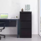 Schedario a 4 cassetti, mobile contenitore in metallo per ufficio domestico, cassetto portaoggetti in acciaio per cartelle sospese Letter/Legal/f4/a4
