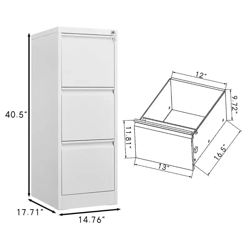 Schedario a 4 cassetti, mobile contenitore in metallo per ufficio domestico, cassetto portaoggetti in acciaio per cartelle sospese Letter/Legal/f4/a4