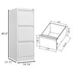 Schedario a 4 cassetti, mobile contenitore in metallo per ufficio domestico, cassetto portaoggetti in acciaio per cartelle sospese Letter/Legal/f4/a4