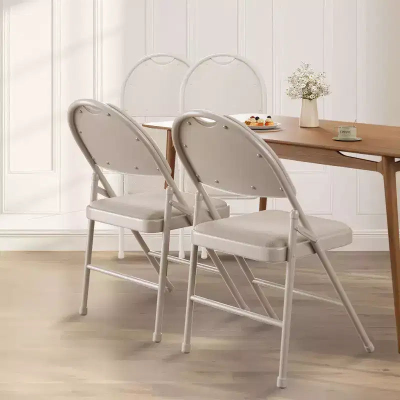 Sedie da pranzo pieghevoli, sedie commerciali portatili con gambe in metallo e piedini antiscivolo, sedie pieghevoli in lino per ufficio casa feste