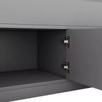 Struttura letto a piattaforma Twin Size Captain con testiera libreria contenitore e 4 cassetti, struttura letto in legno Twin con contenitore per camera da letto