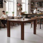 FurnitureR Tavolo da pranzo rettangolare per 2-4 persone, tavolo da cucina e sala da pranzo con struttura in legno per piccoli spazi, appartamento, ufficio, marrone