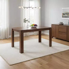 FurnitureR Tavolo da pranzo rettangolare per 2-4 persone, tavolo da cucina e sala da pranzo con struttura in legno per piccoli spazi, appartamento, ufficio, marrone