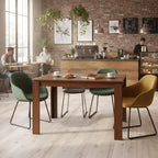 FurnitureR Tavolo da pranzo rettangolare per 2-4 persone, tavolo da cucina e sala da pranzo con struttura in legno per piccoli spazi, appartamento, ufficio, marrone