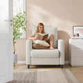 33.9 Sofa Accent Chair, Chenille Loveseat Reading Couch for Bedroom, Tool-Free Setup Living Room Accent Couch, Comfy Arm Chair for Living Room