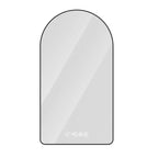 Specchio da Bagno Okak Arched Vanity con Display Ora e Temperatura, Specchio Antiappannamento per Bagno con Tre Temperature di Colore