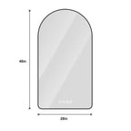 Specchio da Bagno Okak Arched Vanity con Display Ora e Temperatura, Specchio Antiappannamento per Bagno con Tre Temperature di Colore