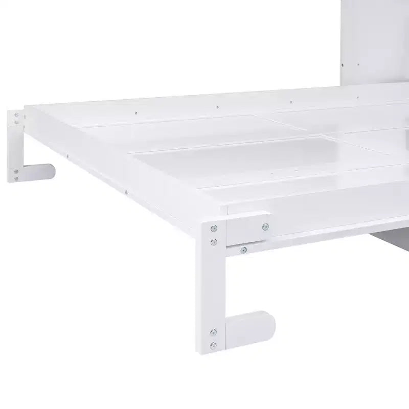 Letto a scomparsa Queen Size con ripiano portaoggetti, Letti a muro pieghevoli con mobile in legno Queen per camera degli ospiti ufficio domestico