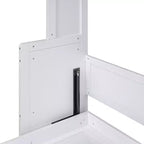 Letto a scomparsa Queen Size con ripiano portaoggetti, Letti a muro pieghevoli con mobile in legno Queen per camera degli ospiti ufficio domestico