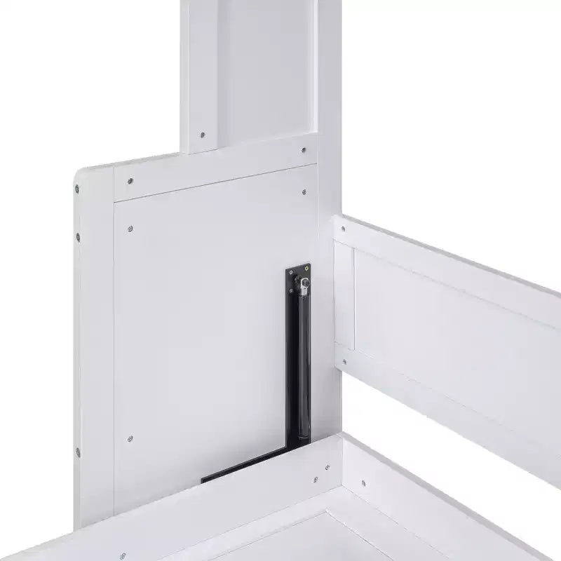 Letto a scomparsa Queen Size con ripiano portaoggetti, Letti a muro pieghevoli con mobile in legno Queen per camera degli ospiti ufficio domestico