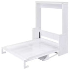 Letto a scomparsa Queen Size con ripiano portaoggetti, Letti a muro pieghevoli con mobile in legno Queen per camera degli ospiti ufficio domestico