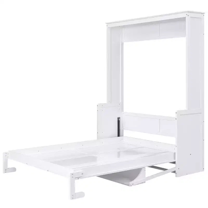 Letto a scomparsa Queen Size con ripiano portaoggetti, Letti a muro pieghevoli con mobile in legno Queen per camera degli ospiti ufficio domestico
