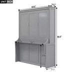 Letto a scomparsa Queen Size con ripiano portaoggetti, Letti a muro pieghevoli con mobile in legno Queen per camera degli ospiti ufficio domestico