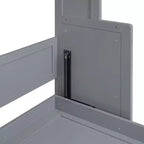Letto a scomparsa Queen Size con ripiano portaoggetti, Letti a muro pieghevoli con mobile in legno Queen per camera degli ospiti ufficio domestico