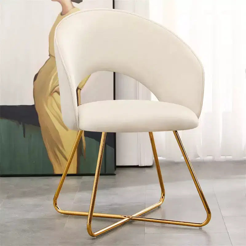 Sedia da trucco Furniliving in finto velluto, sedia moderna per toeletta, sgabello imbottito per camera da letto, soggiorno, cabina armadio