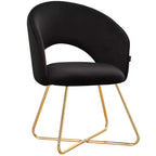 Sedia da trucco Furniliving in finto velluto, sedia moderna per toeletta, sgabello imbottito per camera da letto, soggiorno, cabina armadio