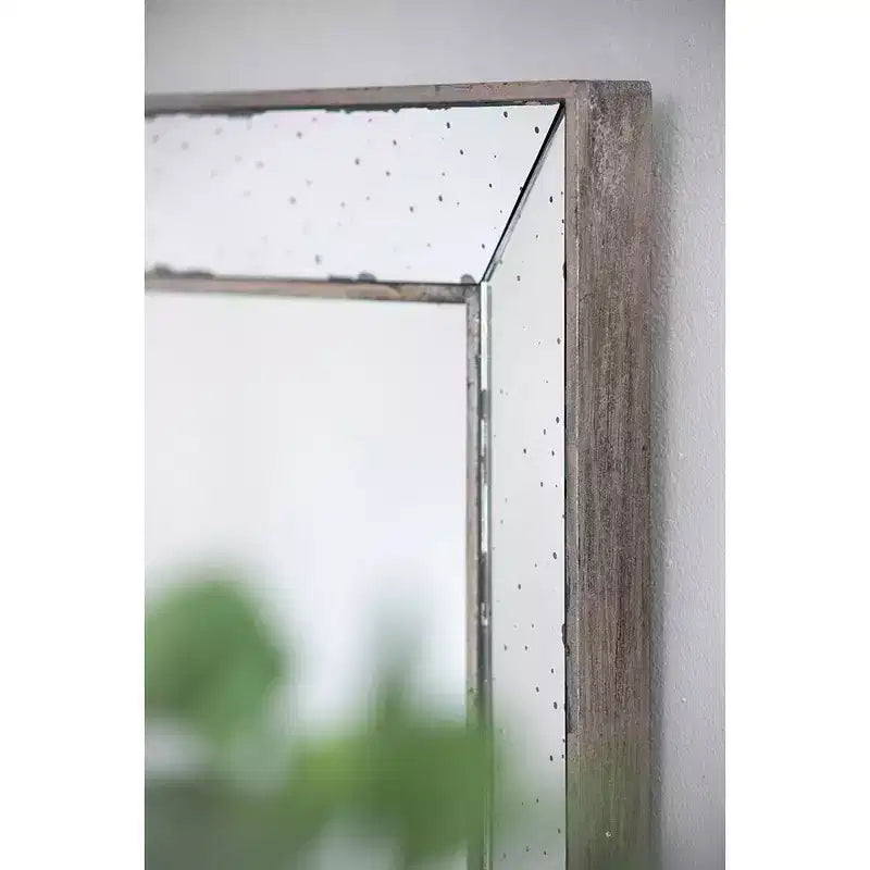 MAYEERTY 18 x 18 Specchio Decorativo Quadrato Effetto Invecchiato, Specchio da Parete per Soggiorno, Ingresso, Ufficio, Camera da Letto, Corridoio, Argento
