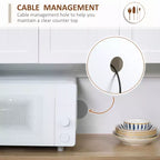 71 Buffet con credenza, mobile dispensa da cucina moderno stile colonico con ripiano per microonde, cassetto e armadietto