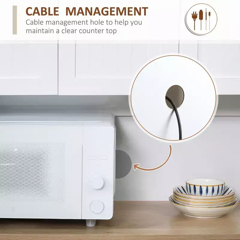 71 Buffet con credenza, mobile dispensa da cucina moderno stile colonico con ripiano per microonde, cassetto e armadietto