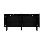 Famapy Armadio contenitore elegante con ante ad arco artistiche, ripiani regolabili, armadio a 4 ante, libreria espositiva, per soggiorno/camera da letto