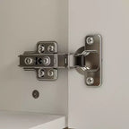 Famapy Armadio contenitore elegante con ante ad arco artistiche, ripiani regolabili, armadio a 4 ante, libreria espositiva, per soggiorno/camera da letto