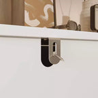 Famapy Armadio contenitore elegante con ante ad arco artistiche, ripiani regolabili, armadio a 4 ante, libreria espositiva, per soggiorno/camera da letto