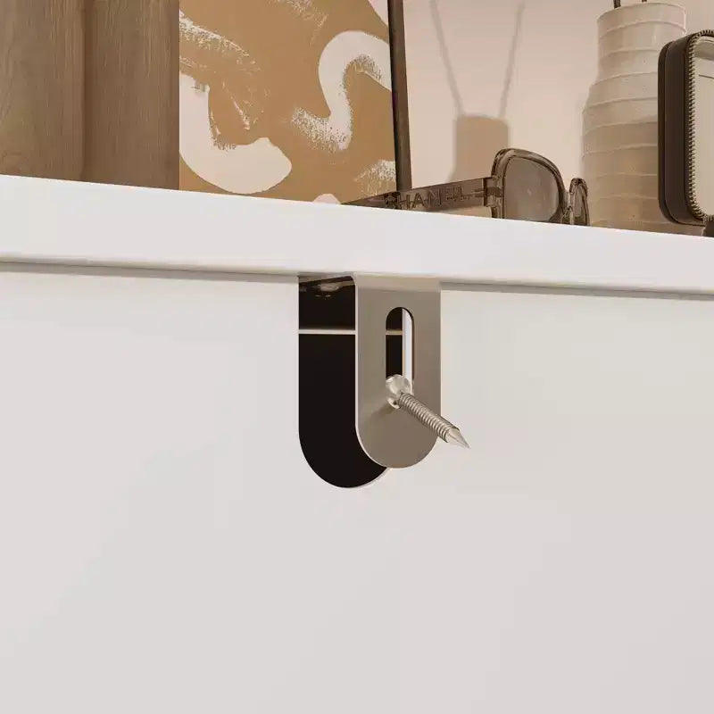 Famapy Armadio contenitore elegante con ante ad arco artistiche, ripiani regolabili, armadio a 4 ante, libreria espositiva, per soggiorno/camera da letto