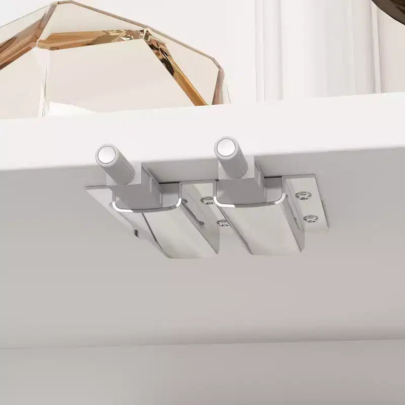 Famapy Armadio contenitore elegante con ante ad arco artistiche, ripiani regolabili, armadio a 4 ante, libreria espositiva, per soggiorno/camera da letto