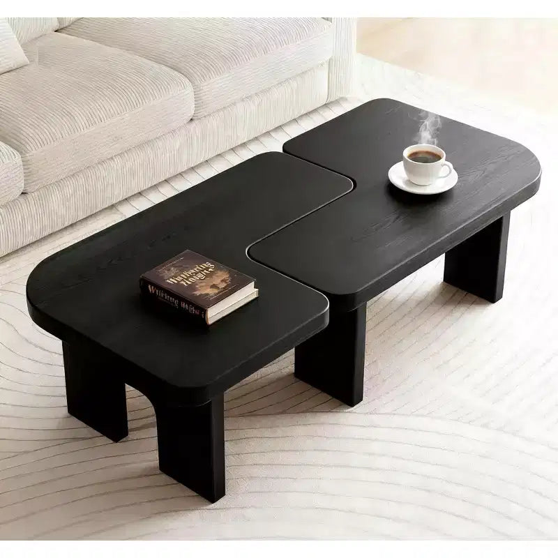 Set di tavolini da caffè allungabili e impilabili moderni in legno di abete GDFStudio Becker