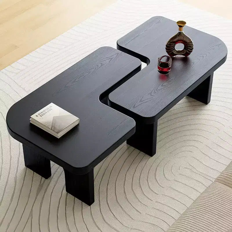 Set di tavolini da caffè allungabili e impilabili moderni in legno di abete GDFStudio Becker