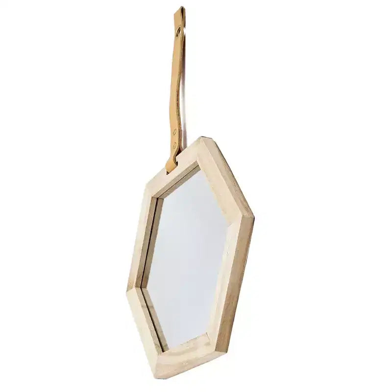 MAYEERTY 11x10 Specchio Decorativo Esagonale, 2 Pezzi Decorazione Murale Anticata