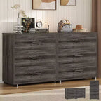 Besiost Set di 2 cassettiere in legno con 3 cassetti, armadietto e comodino
