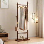 Servomuto in legno per uomo e donna, Stand appendiabiti con cassetto, Appendiabiti, Vassoio organizer, Asta per cravatte, Scarpiera, Servomuto per camera da letto, ufficio, ingresso