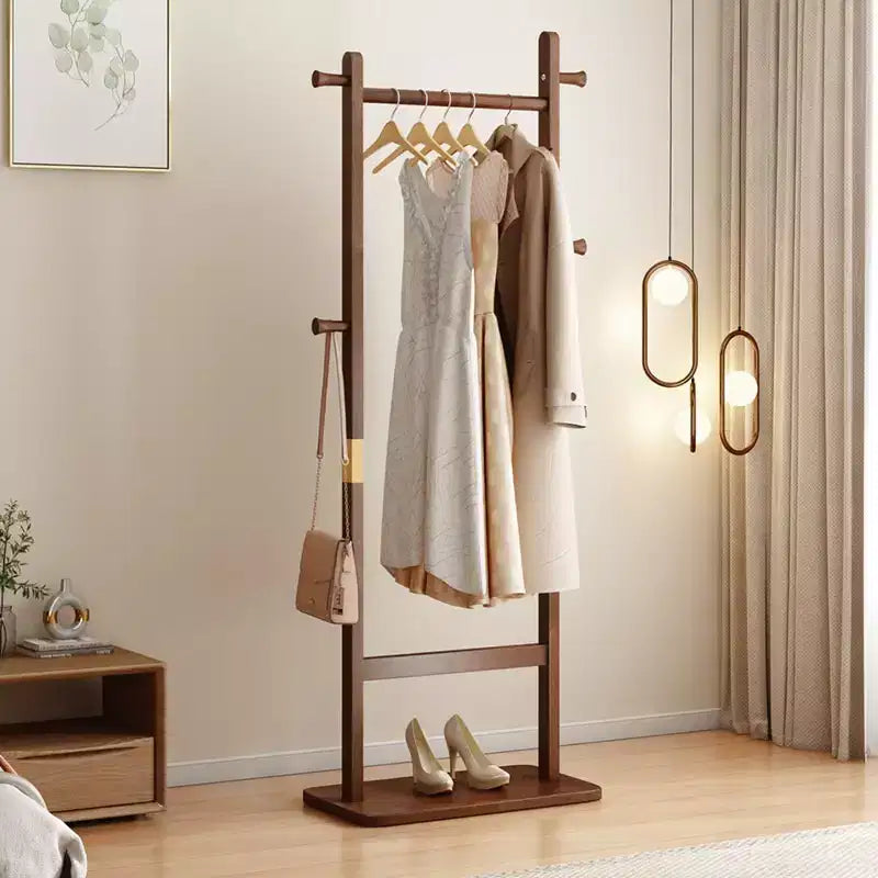 Servomuto in legno per uomo e donna, Stand appendiabiti con cassetto, Appendiabiti, Vassoio organizer, Asta per cravatte, Scarpiera, Servomuto per camera da letto, ufficio, ingresso