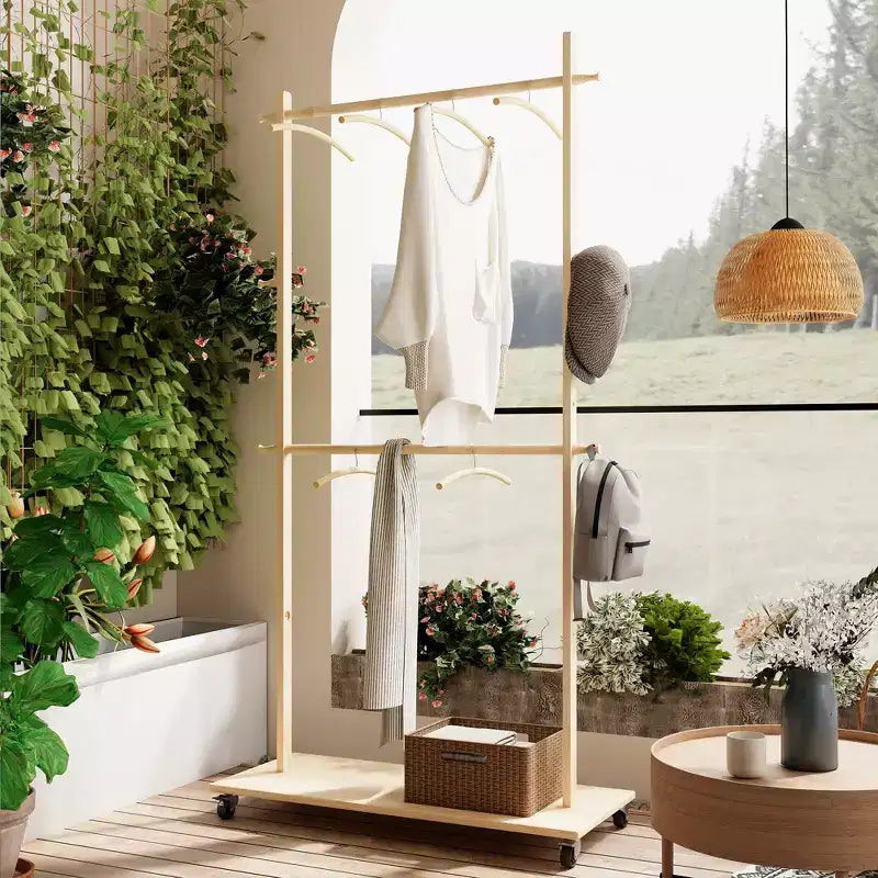 Servomuto in legno per uomo e donna, Stand appendiabiti con cassetto, Appendiabiti, Vassoio organizer, Asta per cravatte, Scarpiera, Servomuto per camera da letto, ufficio, ingresso