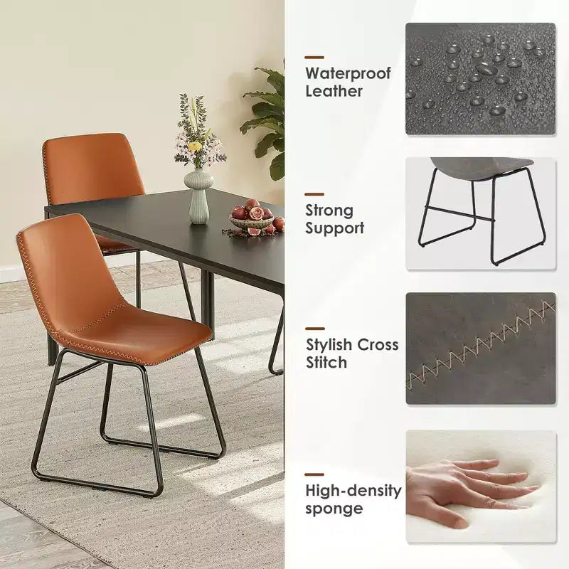 MAYEERTY Set di 4 Sedie da Cucina e Sala da Pranzo Blu Scuro - Sedute Eleganti per i Tuoi Spazi Dining