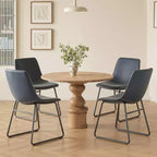 MAYEERTY Set di 4 Sedie da Cucina e Sala da Pranzo Blu Scuro - Sedute Eleganti per i Tuoi Spazi Dining