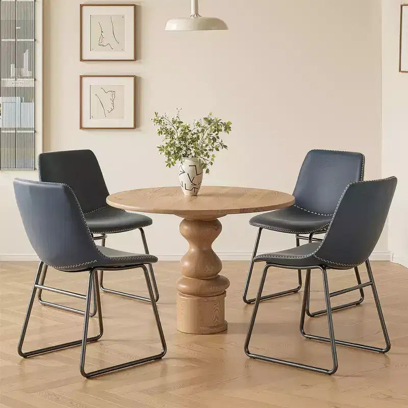 MAYEERTY Set di 4 Sedie da Cucina e Sala da Pranzo Blu Scuro - Sedute Eleganti per i Tuoi Spazi Dining