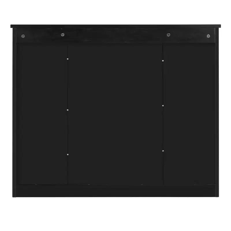 FAMYYT 35 pollici L x 28 pollici A Armadietto dei medicinali rettangolare in MDF con specchio, cerniere a chiusura rallentata, 8 ripiani, nero