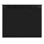 FAMYYT 35 pollici L x 28 pollici A Armadietto dei medicinali rettangolare in MDF con specchio, cerniere a chiusura rallentata, 8 ripiani, nero