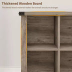 GustoWave Scaffale Organizzatore a 9 Cubi, Libreria in Legno da 95 cm per Ingresso, Librerie Basse Lunghe per Soggiorno