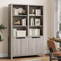 GustoWave 74.5 Tall Bookshelf with Double Storage, 6-Tier Large Bookshelf, Double Wide Bookshelves,for Livingroom Office Library,Gray