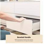 Famapy Credenza a buffet intelligente girevole/allungabile con 6 cassetti, piano d'appoggio esteso, tappetino antiscivolo, tavolo da pranzo rotante, isola cucina/dispensa