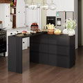 Famapy Credenza a buffet intelligente girevole/allungabile con 6 cassetti, piano d'appoggio esteso, tappetino antiscivolo, tavolo da pranzo rotante, isola cucina/dispensa