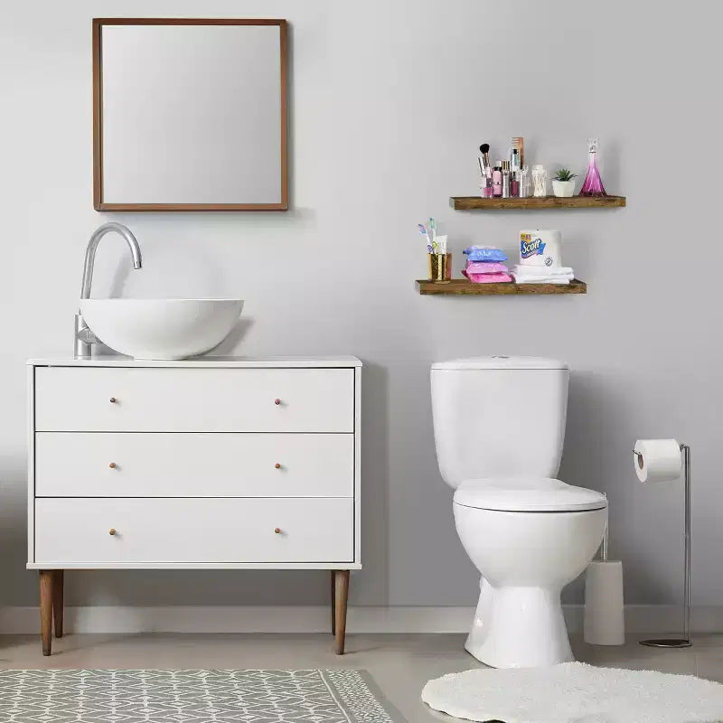 Sorbus Confezione da 2 Mensole Fluttuanti Rettangolari da 40 cm – per l'Arredamento della Casa per Esporre Trofei, Libri, Cornici e Altro Ancora