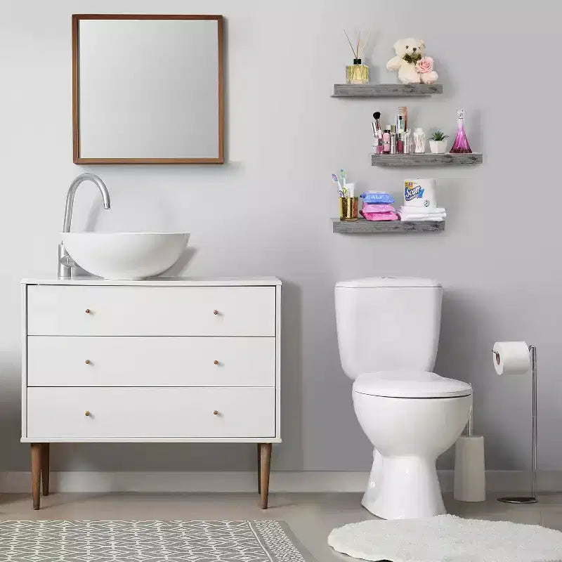 Sorbus Confezione da 2 Mensole Fluttuanti Rettangolari da 40 cm – per l'Arredamento della Casa per Esporre Trofei, Libri, Cornici e Altro Ancora