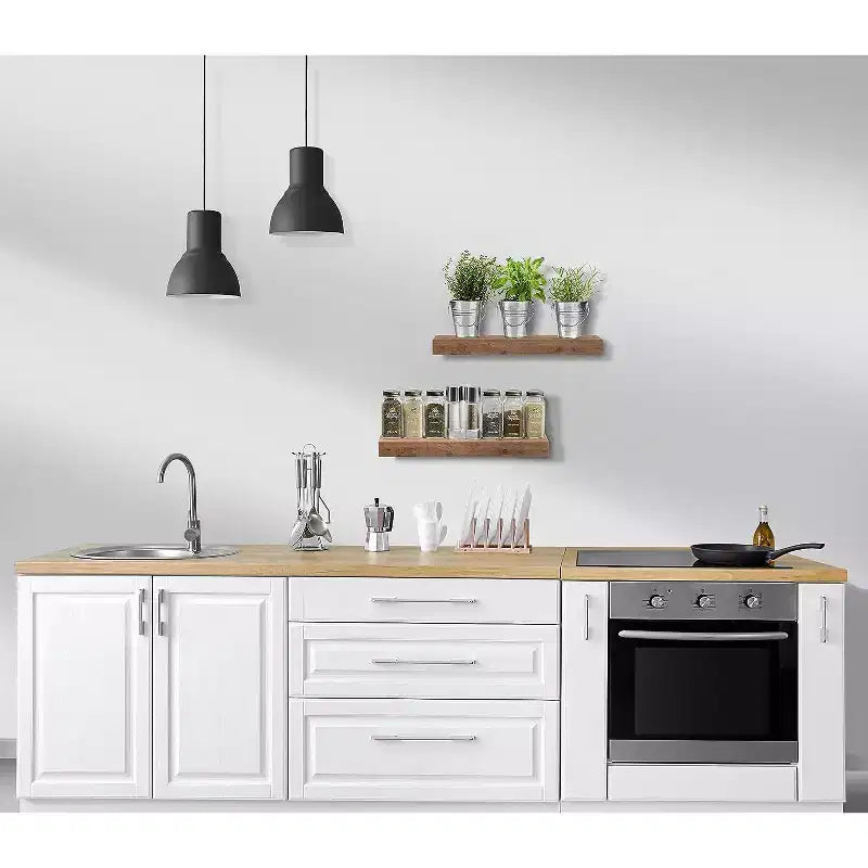 Sorbus Confezione da 2 Mensole Fluttuanti Rettangolari da 40 cm – per l'Arredamento della Casa per Esporre Trofei, Libri, Cornici e Altro Ancora