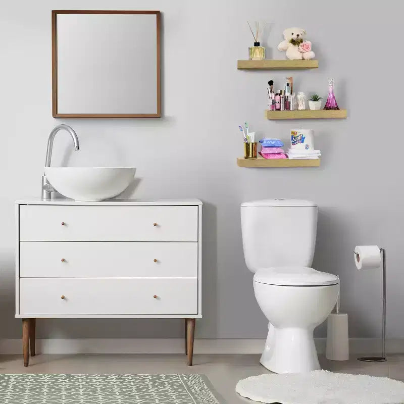 Sorbus Confezione da 2 Mensole Fluttuanti Rettangolari da 40 cm – per l'Arredamento della Casa per Esporre Trofei, Libri, Cornici e Altro Ancora