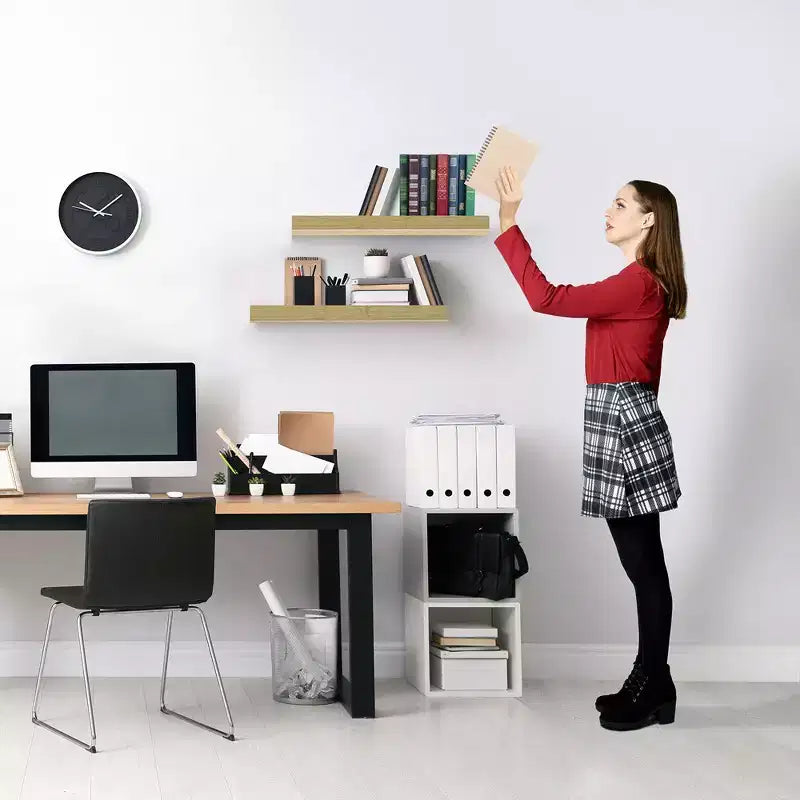 Sorbus Confezione da 2 Mensole Fluttuanti Rettangolari da 40 cm – per l'Arredamento della Casa per Esporre Trofei, Libri, Cornici e Altro Ancora